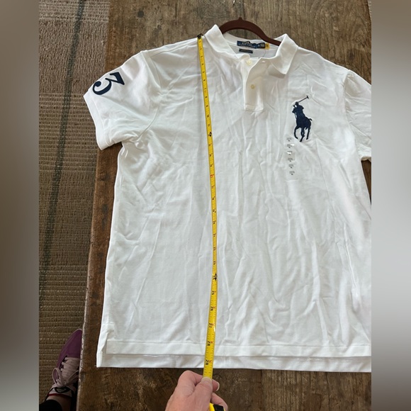 Ralph Lauren Big Pony NWT Polo White Mens XL custom Slim Fit! - Picture 9 of 11